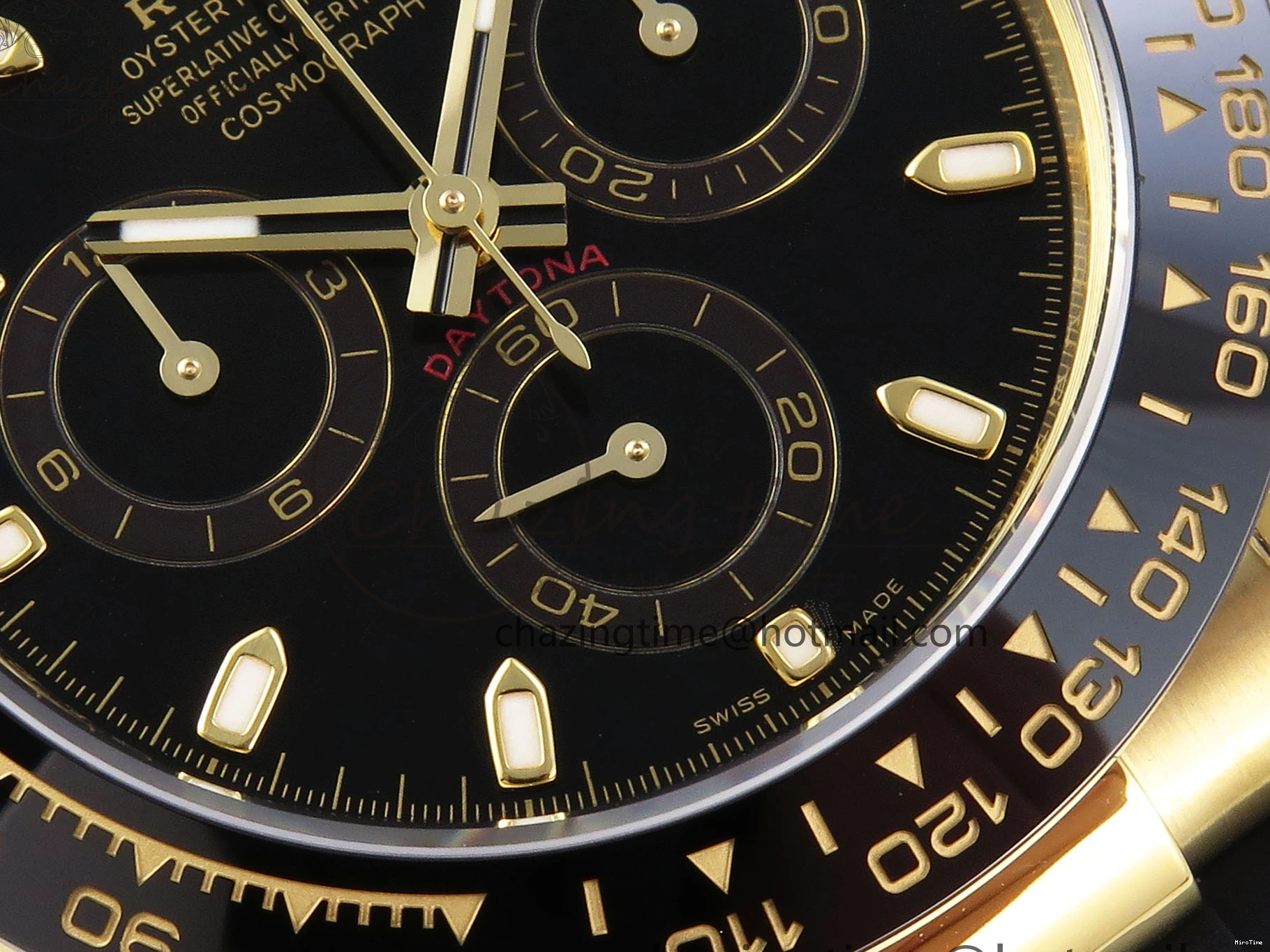 MiroTime 0103 DAYTONA 116518 APSF 1:1 BEST EDITION BLACK DIAL ON OYSTERFLEX RUBBER STRAP SH RelaxedFit 1782